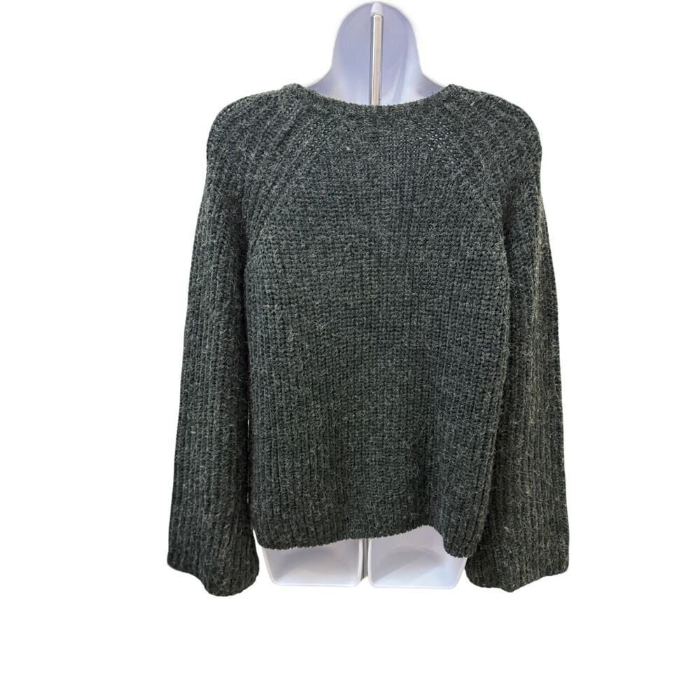 Idol Mind Gray Colorful Fringe Long Sleeve Aztek Western Boho Sweater Womens M - Picture 2 of 5
